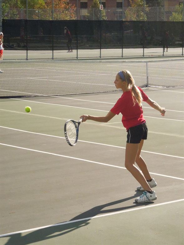 Number 3 Singles - forehand down the middle