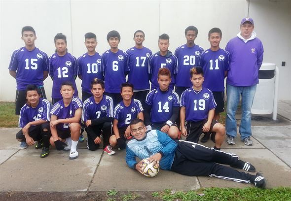 Coach Snyder and the JV Boys Soccer Team 2014.
